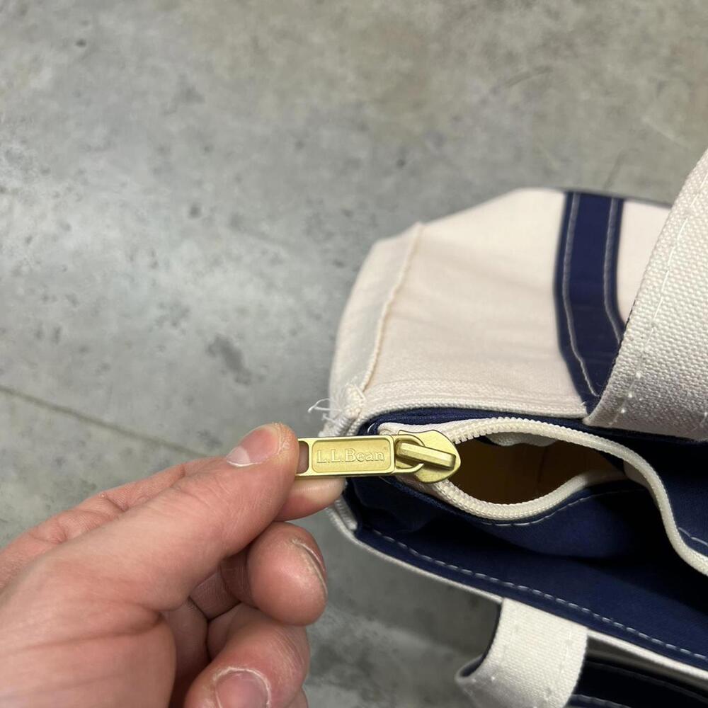 vintage l.l. bean boat and tote made in usa beige tote bag - Picture 3 of 4